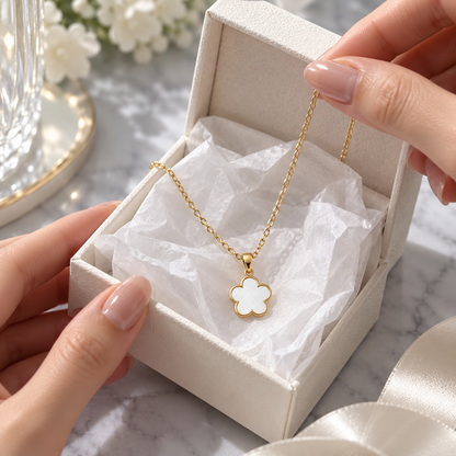 🌼 Flower Necklace | Gold-Tone Daily Wear | Women Minimalist Charm