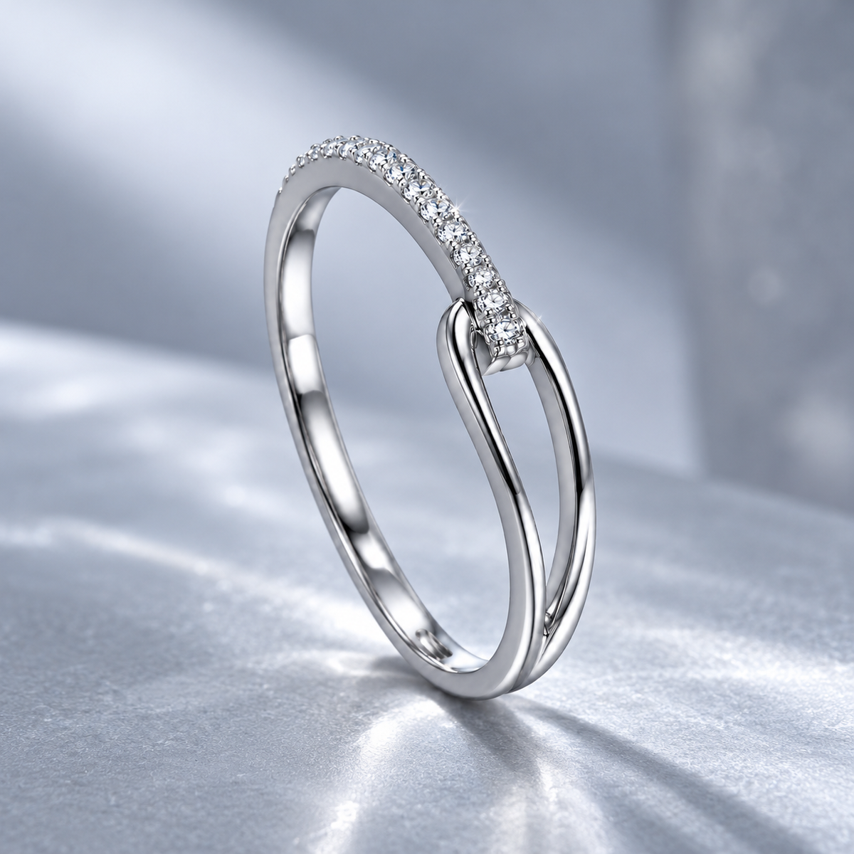 🕊️ Statement Ring | Silver Crystal Styling | Women Teardrop Elegance