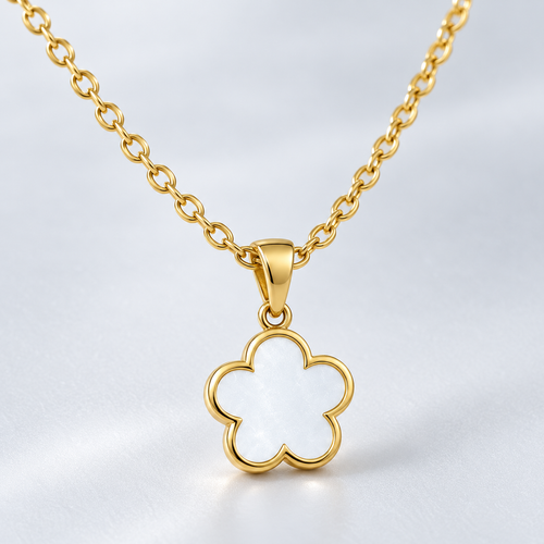 🌼 Flower Necklace | Gold-Tone Daily Wear | Women Minimalist Charm